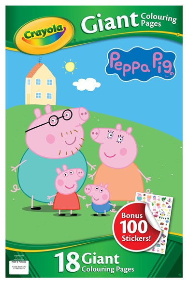 Crayola Peppa Pig Giant Colouring Pages with Stickers