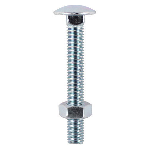 Timco M6 x 130 Carriage Bolt & Hex Nut 4s
