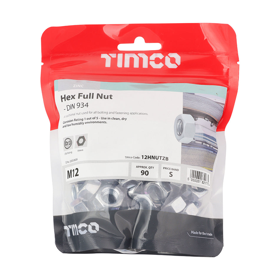 Timco M12 Hex Nuts