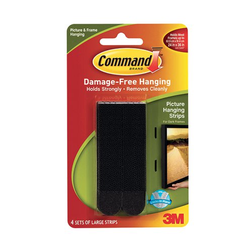 Command Large Black Picture Hanging Strips
