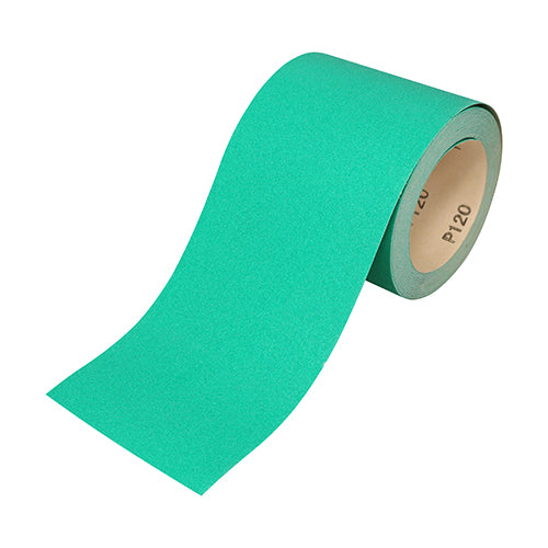 115mm X 10m Sandpaper Roll Green P80