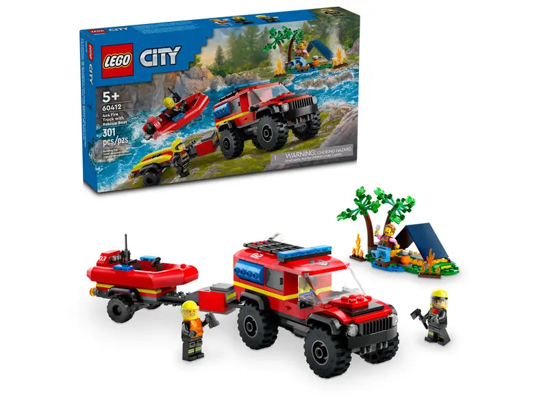 Lego 4X4 Truck with Rescue Boat