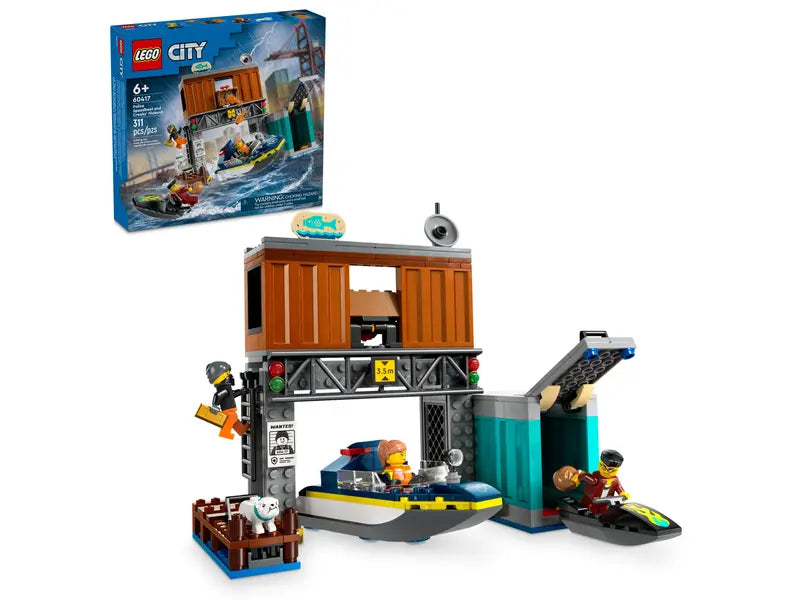 Lego Police Speedboat and Crooks' Hideout