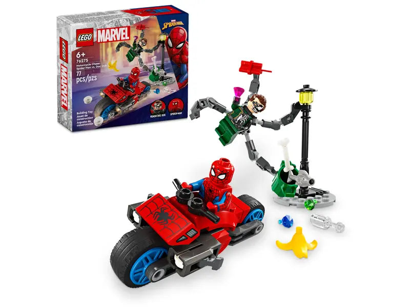 Lego Motorcycle Chase: Spiderman VS. Doc Ock