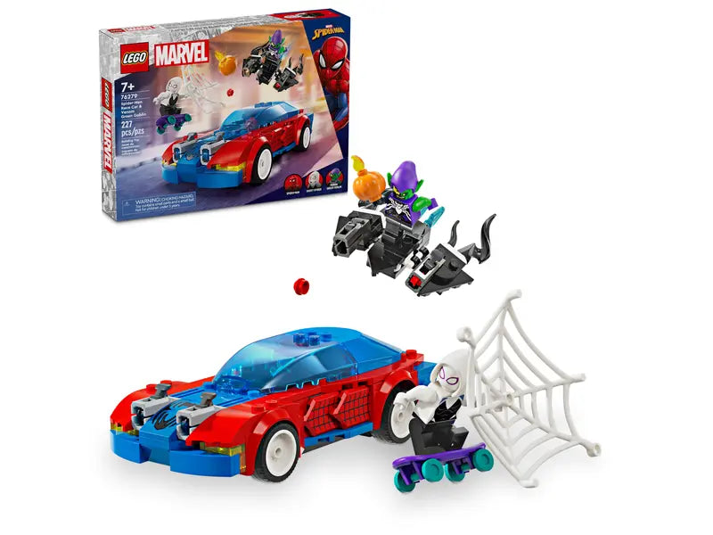 Lego Spiderman Race Car and Venom Green Goblin