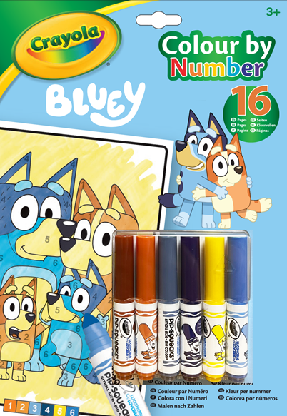 Crayola Colour By Numbers Bluey
