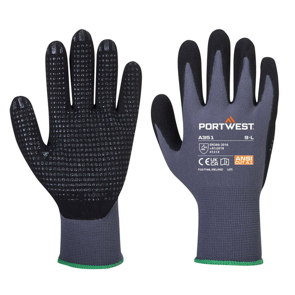 Dermiflex Plus Glove Grey/Black Portwest