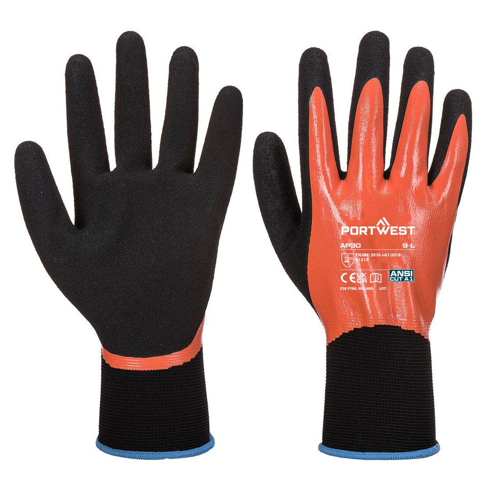 Dermi Pro Glove Orange/Black Portwest