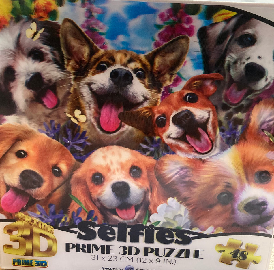 Puppy Selfie 48 Piece 3D Puzzle