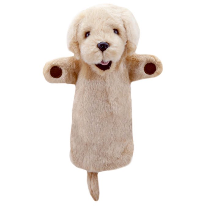 Labrador Yellow Long Sleeved Glove Puppet