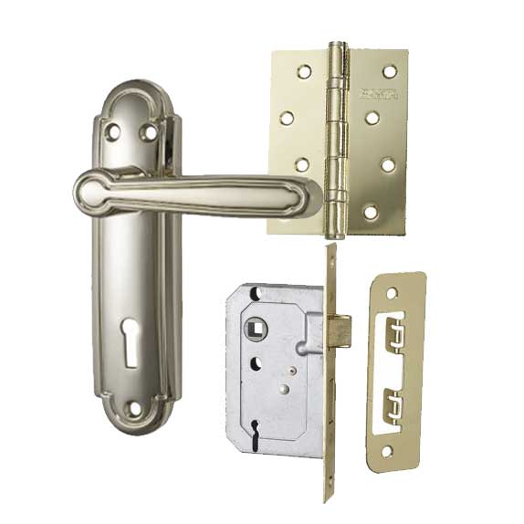 Regency Brass Handle & Lock & Hinges Boxed