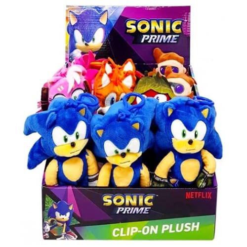 Sonic Clip on Plush Keyring Assorted