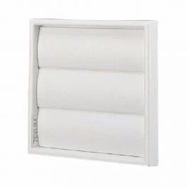 4" 100mm Wall Vent Flapped White