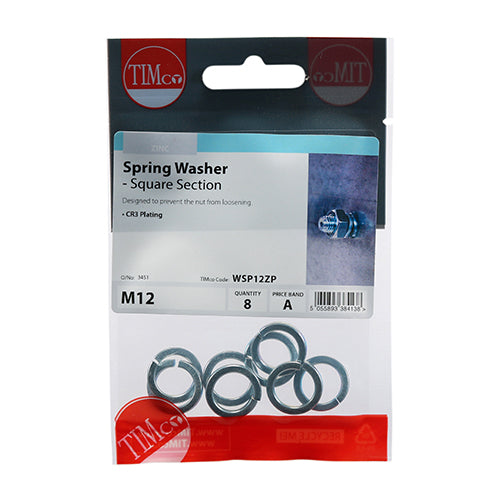 Timco M12 Spring Washers 8s
