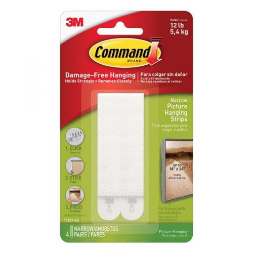 Command Narrow Black Picture Hanging Strips