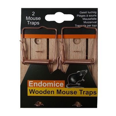 Endomice Wooden Mouse Trap pk2