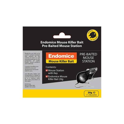 Endomice Mouse Killer Bait 20g Pre Baited Station