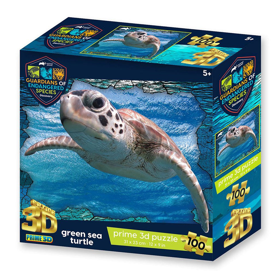 Green Sea Turtle 100 Piece 3D Puzzle