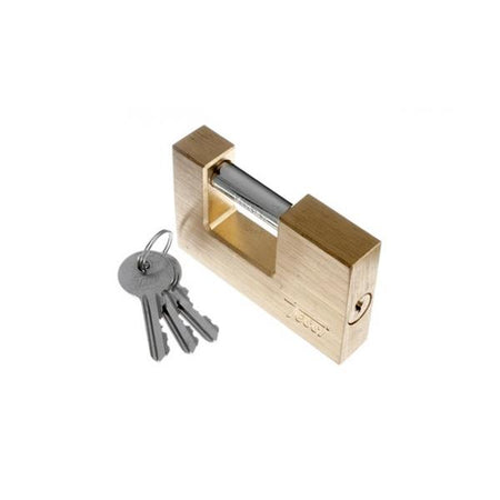 Tessi 90mm Rectangular Brass Padlock