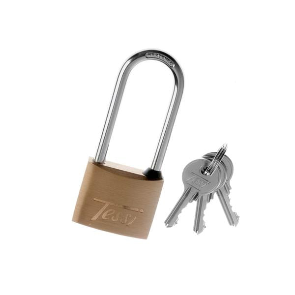 Tessi 40mm Solid Brass Long Shackle Padlock