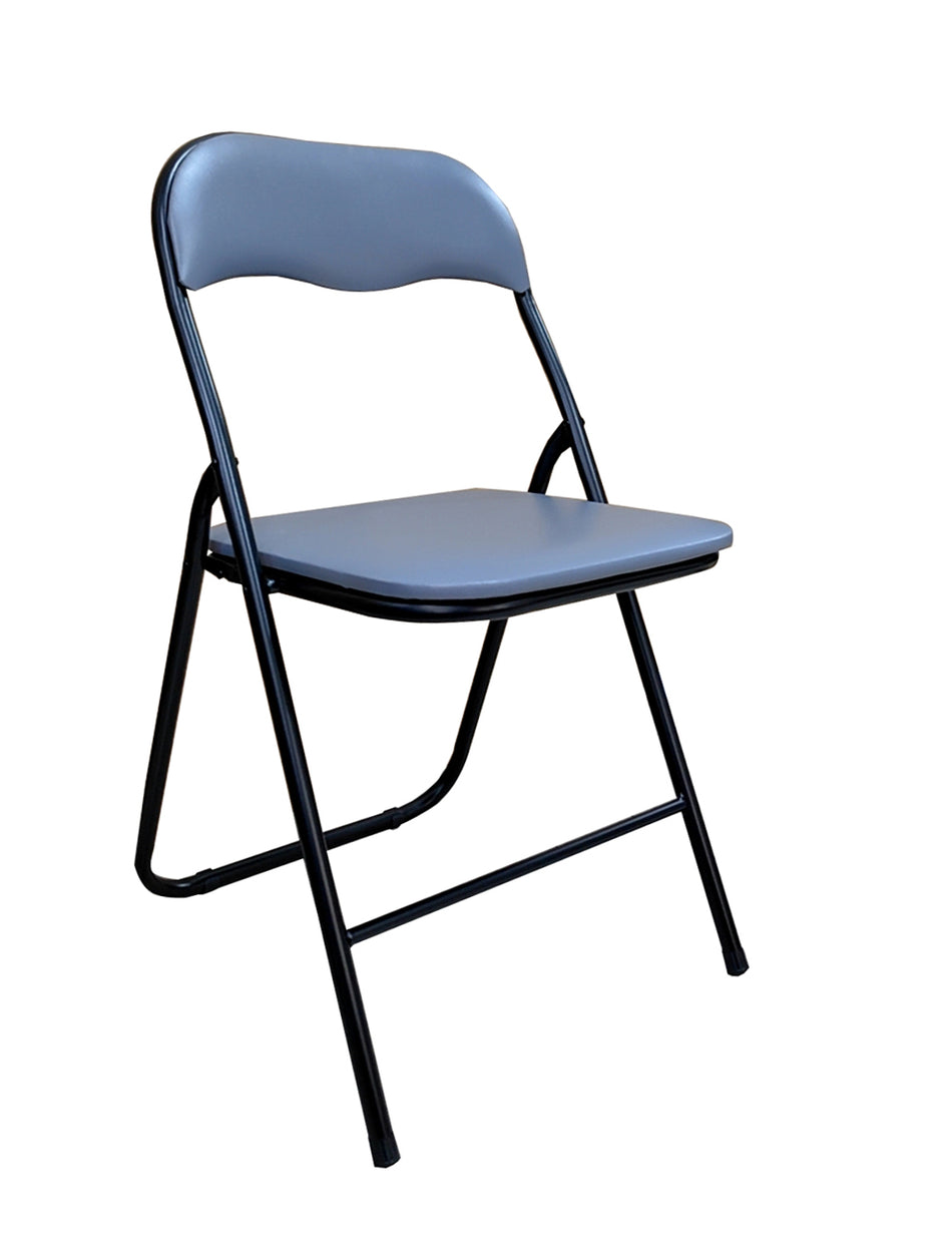 Folding Padded Chair Grey
