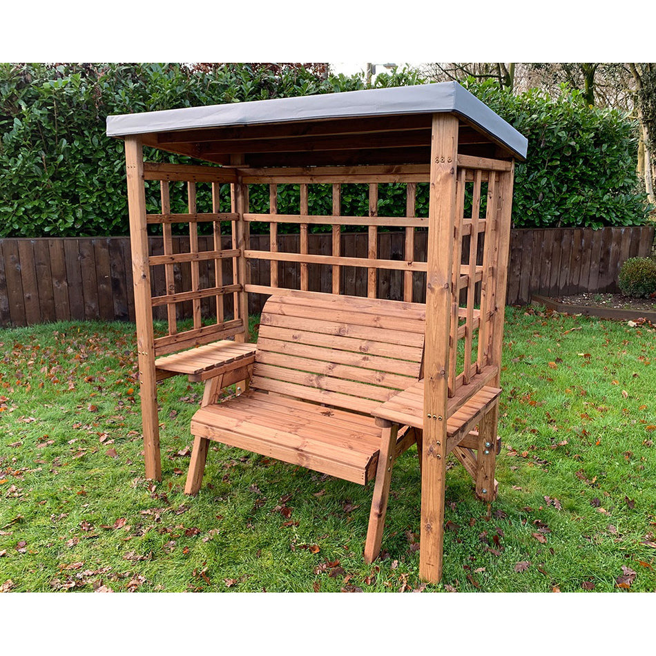 Wentworth Two Seater Arbour with Grey Roof Cover