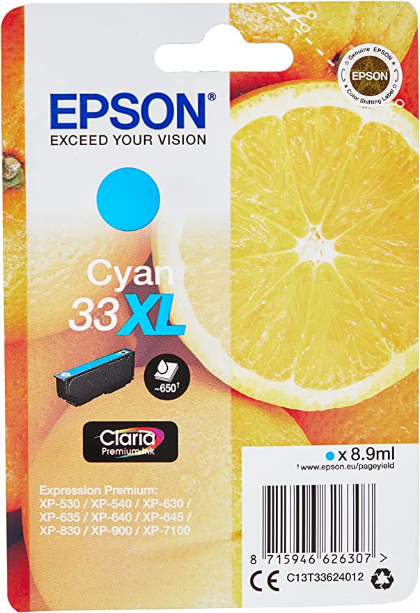 Epson 33XL Cyan Ink