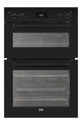 Beko Built-In Double Fan Oven Black