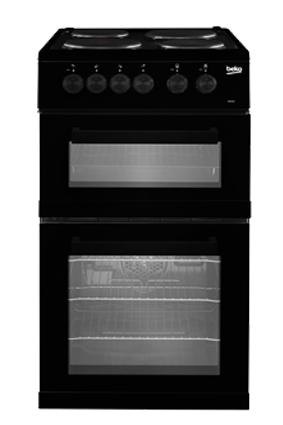Beko Freestanding Double Oven 50cm Black