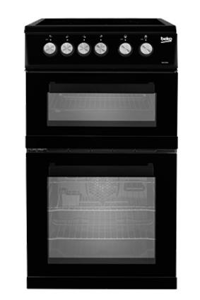 Beko Freestanding Double Oven 50cm Black