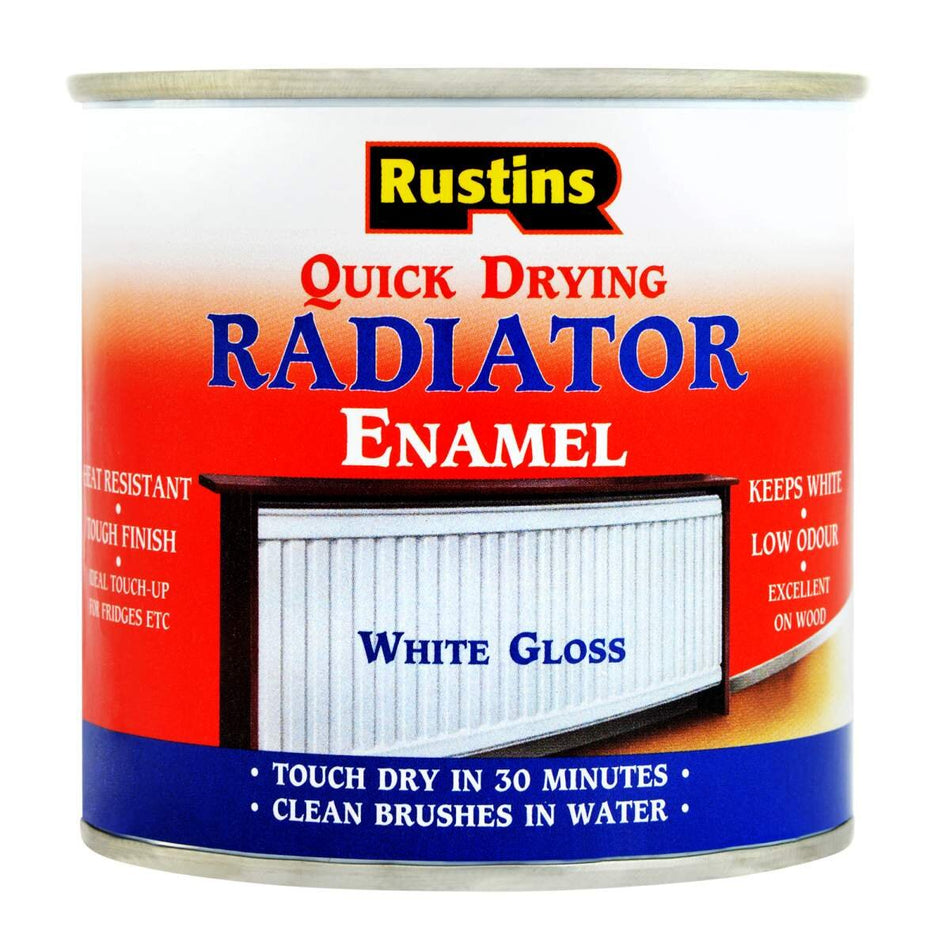 Rustins Radiator Enamel Quick Drying White