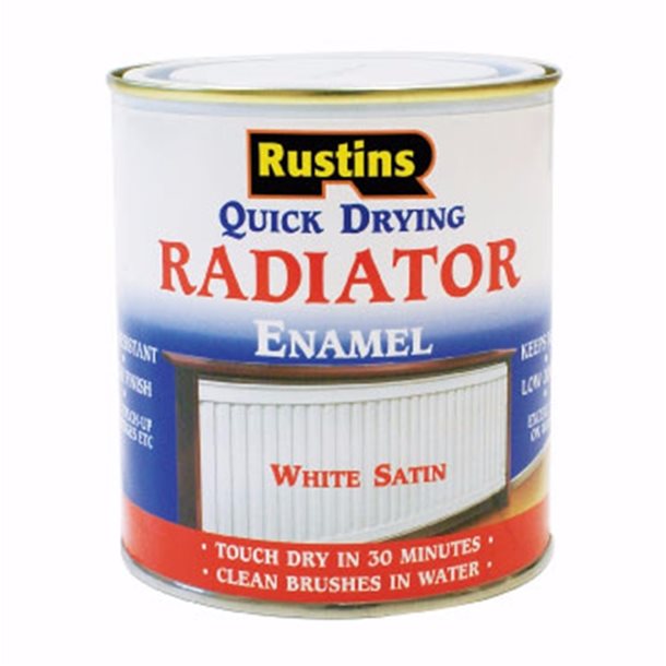 Rustins Radiator Enamel Quick Drying White