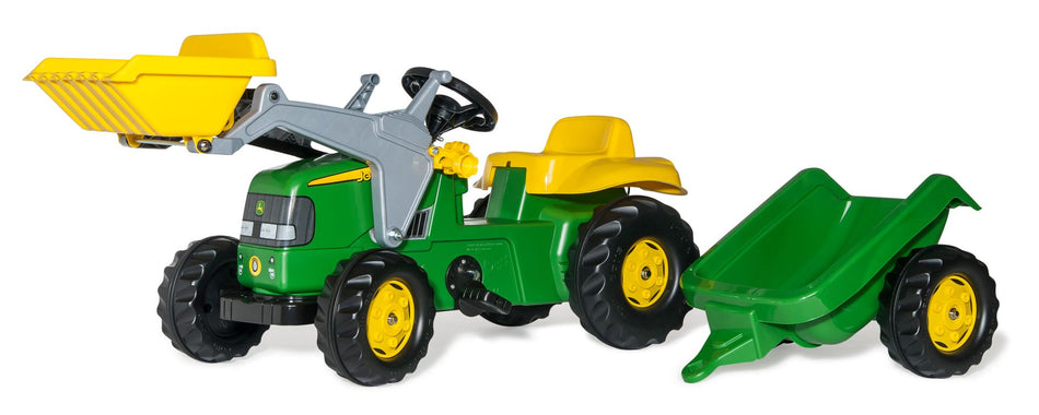 Rolly Kid John Deere Tractor, Loader & Trailer