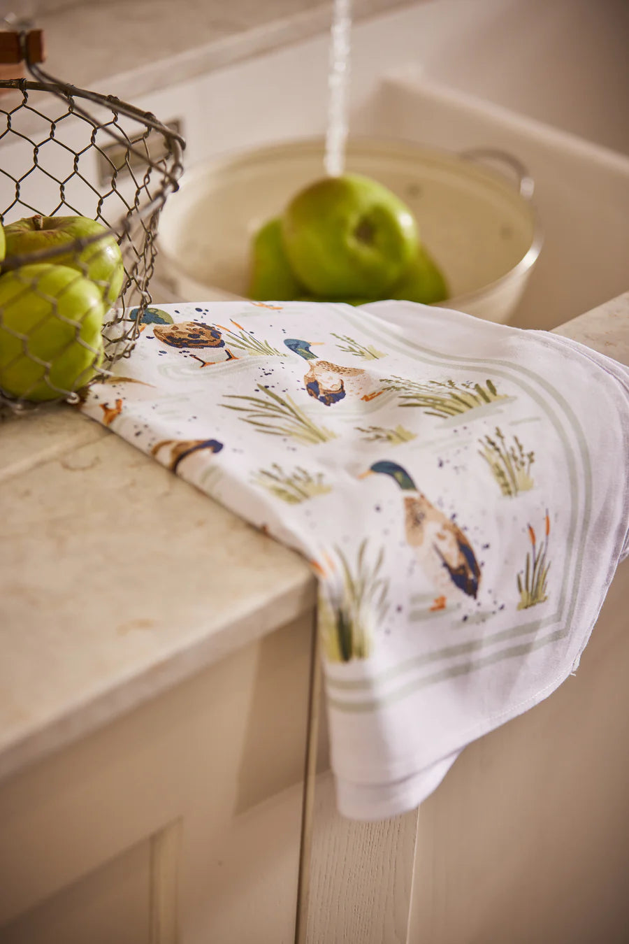 Farmhouse Ducks Cotton Tea Towel