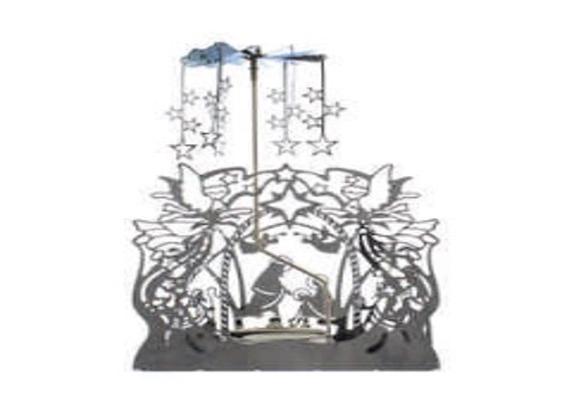 21cm Metal Nativity Rotary Candle Holder