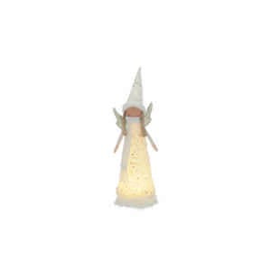 44cm Battery Operated  Lit Angel With White Dress