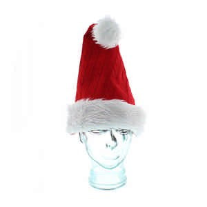 43cm Red With White Fur Trim Santa Hat