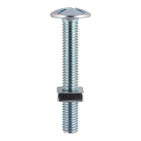 Timco M6 X 12 Roofing Bolt & SQ Nut 14s