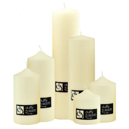 Duffy & Scott Pillar Candle Ivory 100mm Tall
