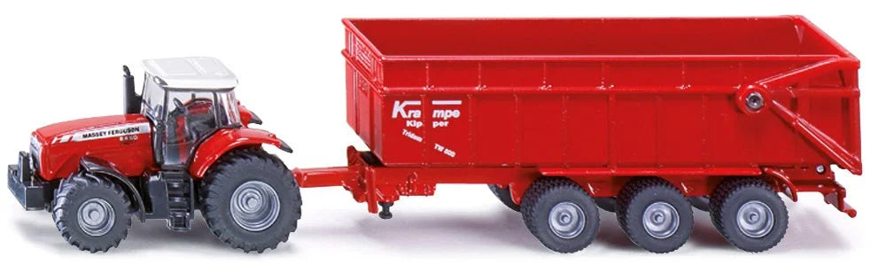 Siku 1:87 Massey Ferguson Tractor With Trailer