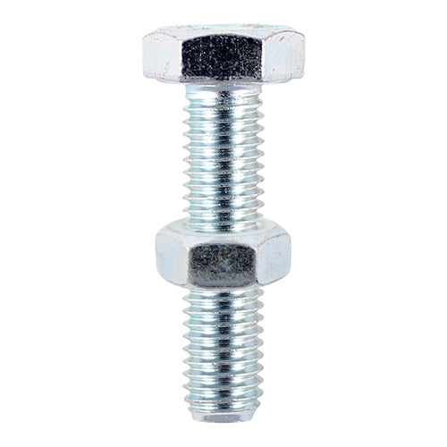 Timco M12 x 25 Hex Bolt & Hex Nut 2s