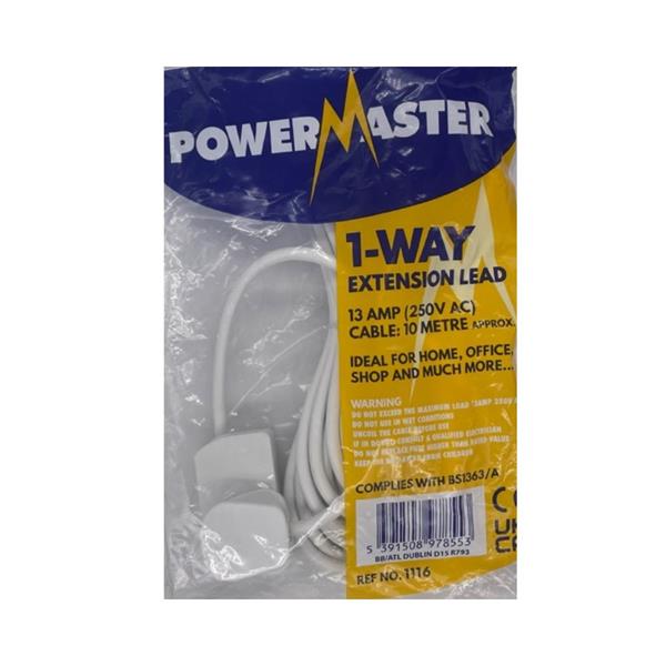 Powermaster 1 Gang 10m 13A Extension Lead