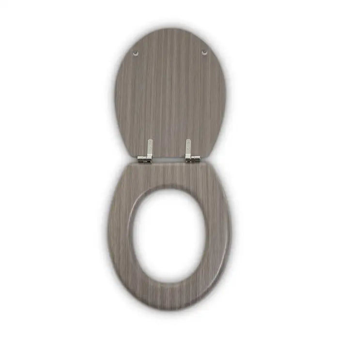 Grey Wooden Toilet Seat