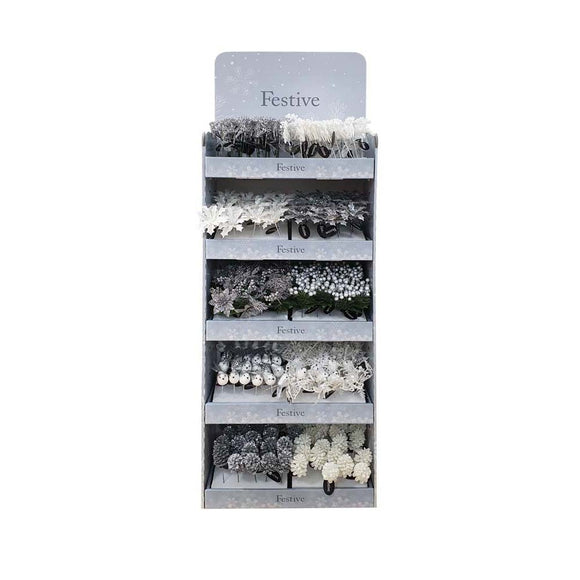 Silver and White Floristry  Assorted Each