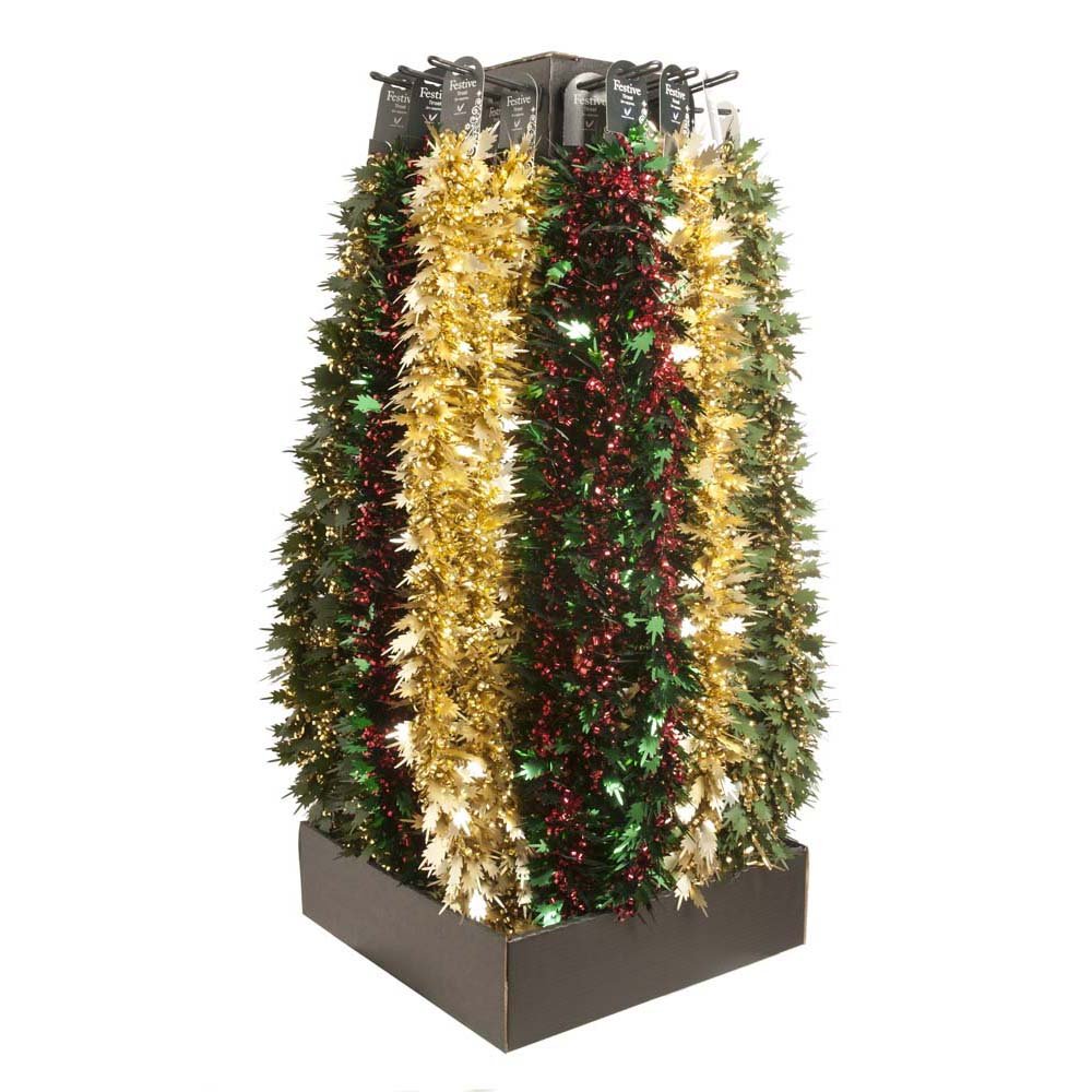 Large Fern Loop Tinsel Garland 200x10cm