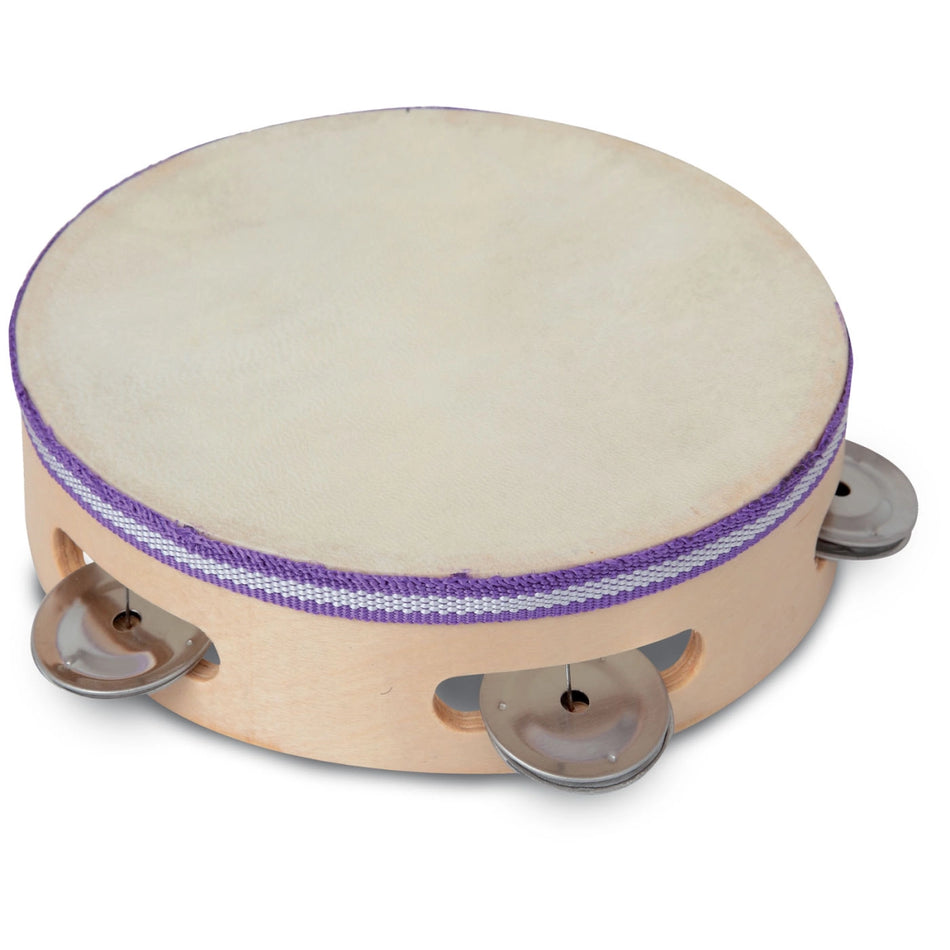 Bontempi Wooden Tambourine with Natural Membrane Ø 19 cm