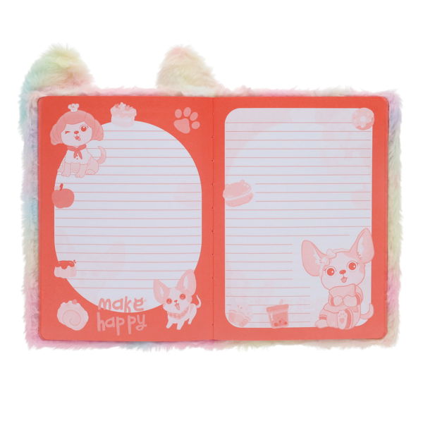 I Love Stationery A5 128pg Furry Friends Notebook - Marshmallow