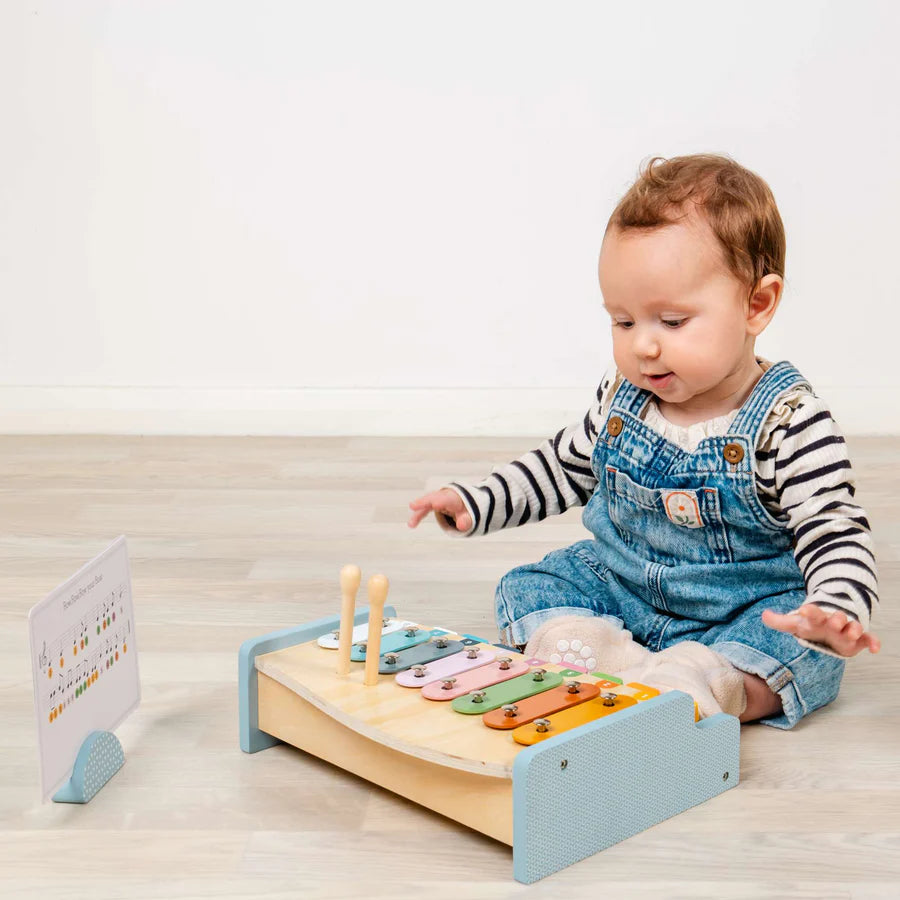 2-in-1 Wooden Xylophone & Baby Piano