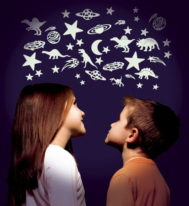 Cosmic Glow Moon & Stars