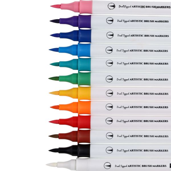 Icon Pkt.12 Dual Tipped Artistic Brush Markers